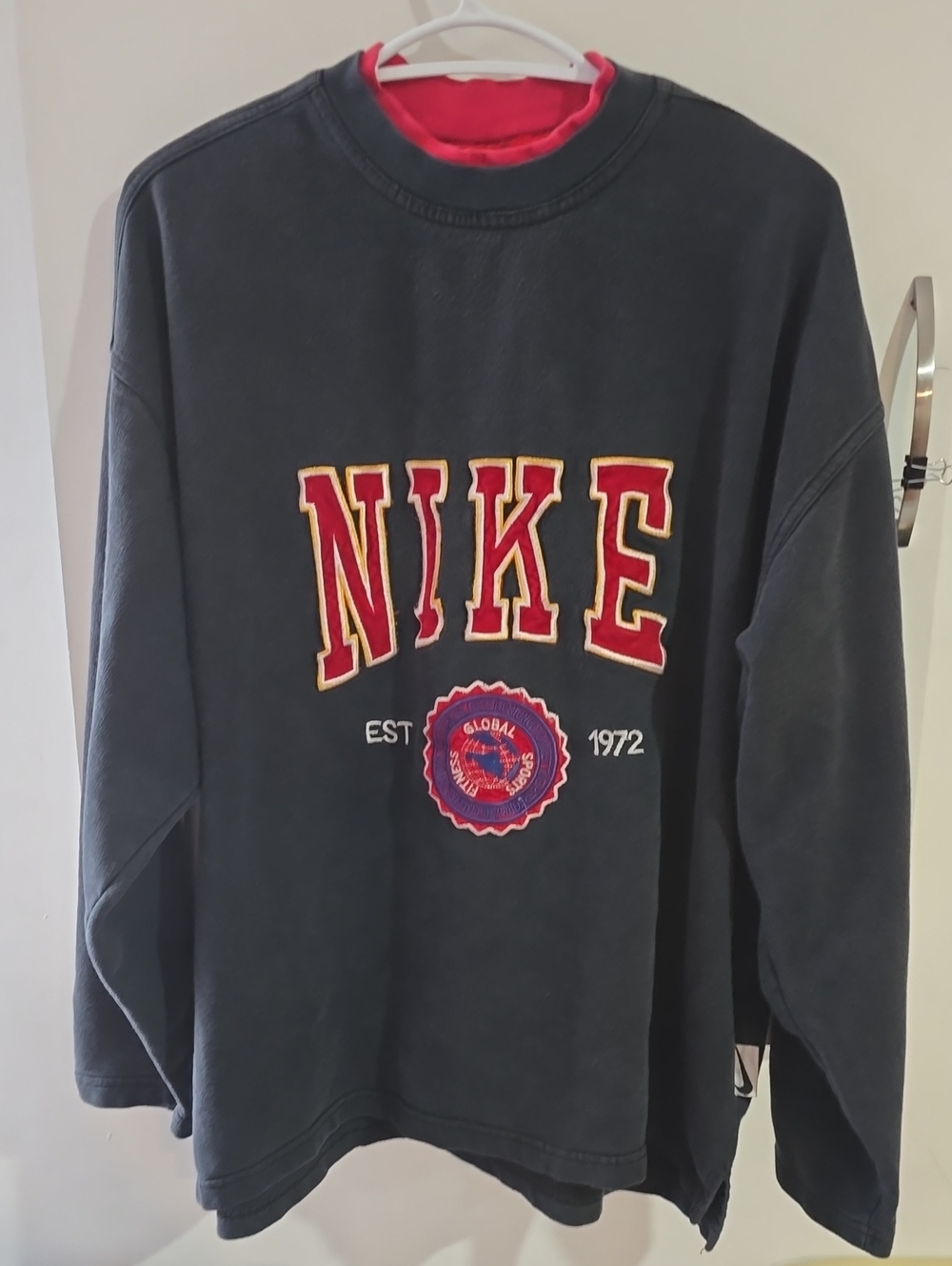 RARE Vintage 80's Nike Black Crewneck Sweatshirt